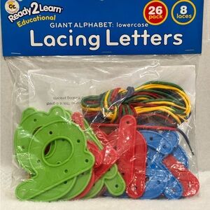 Lacing Letters - Lowercase Giant Alphabet (Green, Red, Blue)